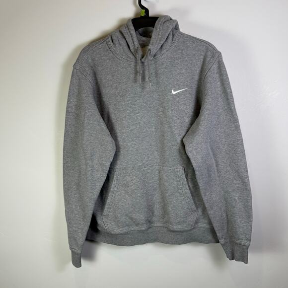 Nike Sportswear Pullover Hoodie Grey Black Mens size large - Picture 1 of 5